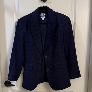 Ralph Lauren Dark Blue Windowpane Blazer